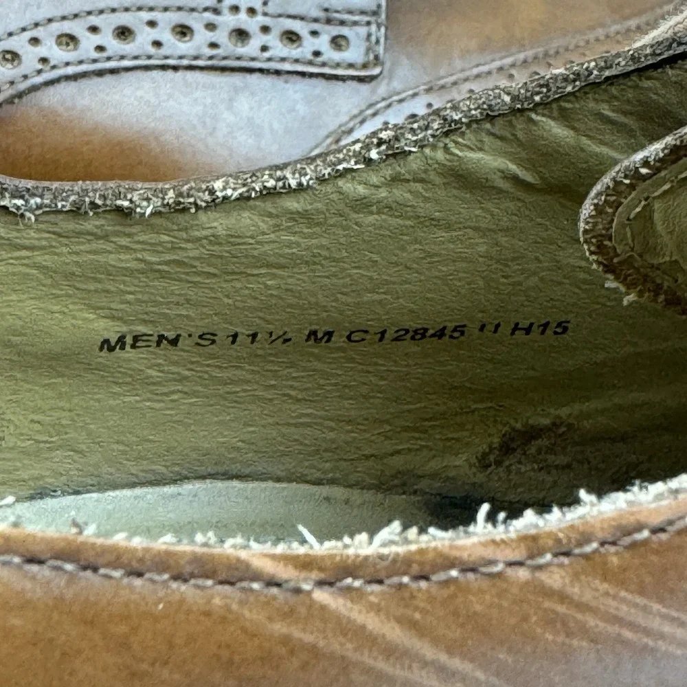 Mens Cole Haan Grand Os Madison Brown Leather Wingtip‎ Dress Oxfords Size 11.5 M